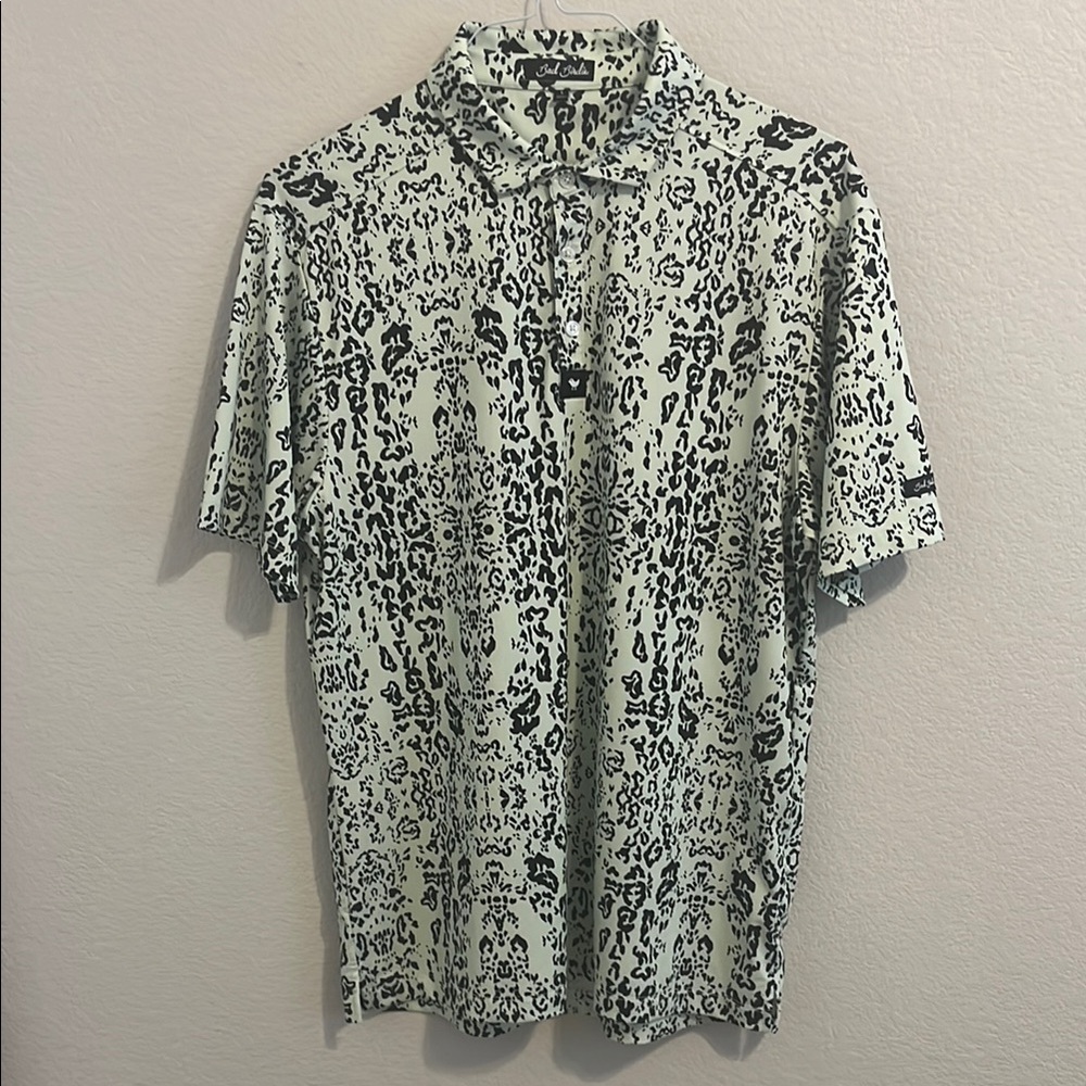 Bad Birdie Green and Black Polo Shirt - Size Large - Excellent Condition